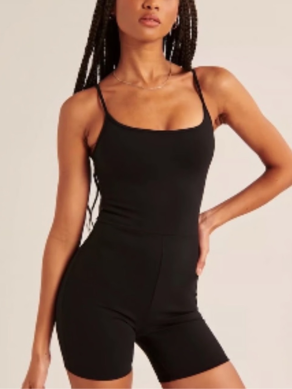 Abercrombie & Fitch Abercrombie & Fitch Ponte Unitard Romper Black XL
